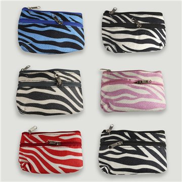 Porta-moedas. 28. 100% Poliéster. Zebra