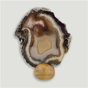 Ágata fina Natural Extra. 14x12cm aprox