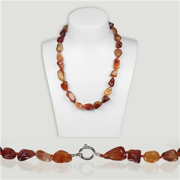 Collar rodado con cierre. Carneola