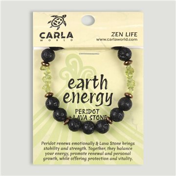 Elastic bracelet. 02. Peridot and Lava