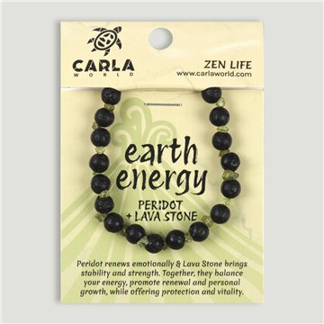 Elastic bracelet. 05. Peridot and Lava