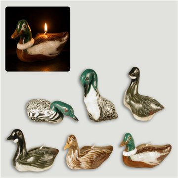Animal bougie couleur canard. 5x9cm env.