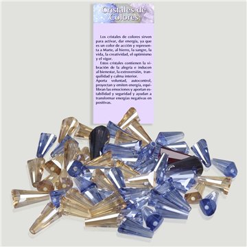 Cristal. Perles de différentes couleurs avec trou