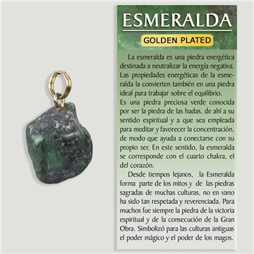 ESMERALDA. Pingente Golden plated. Rolado