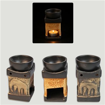 Queimador de cerâmica. Modelo de elefante. Modelos variados. 6,5x6,5x12cm.