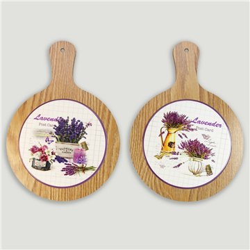 Salvamantel madera cerámica Lavanda. Modelos surtidos. 19x25,5cm. 