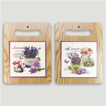 Salvamantel madera cerámica Lavanda. Modelos surtidos. 19x27,5cm. 