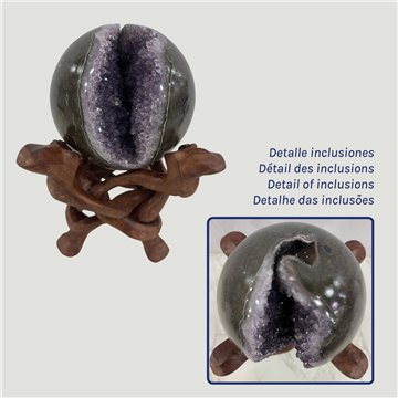 Bola Geoda Amatista. 1,37kg. 10,5cm. aprox. 