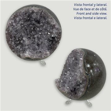Bola Geoda Amatista. 0,802kg. 9,1cm. aprox. 