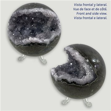 Bola Geoda Amatista. 0,758kg. 8,8cm. aprox. 