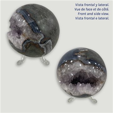 Bola Geoda Amatista. 0,592kg. 7,7cm. aprox. 