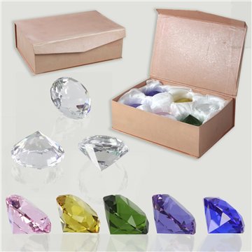 Artesanato de cristal de diamante. Cores sortidas. 5cm.
