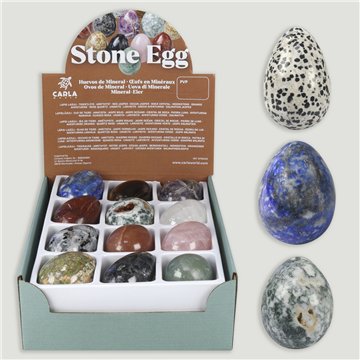 STONE EGG. Decoración huevo mineral. 60x45mm