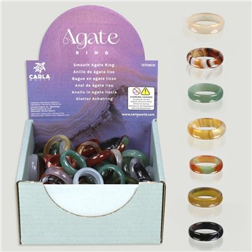 AGATE LUCKY STONE. Anillos agata lisos.