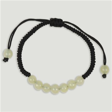 Pulsera hilo 7 bolitas Jade 6mm