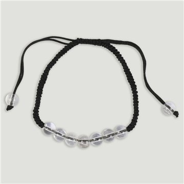 Pulsera hilo 7 bolitas Cristal Roca 6mm