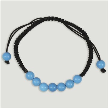 Pulsera hilo 7 bolitas Turquenita 6mm