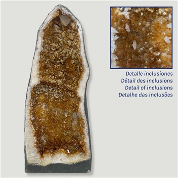 Citrine Cathedral. Grade A. 24.55kgs. approx. 55.5x23x21cm.