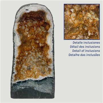 Citrine Cathedral. Grade A. 13.95kgs. approx. 39x19x17cm.
