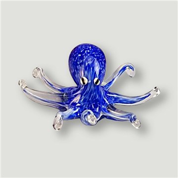 Pieuvre en cristal. Bleue. 18-20cm