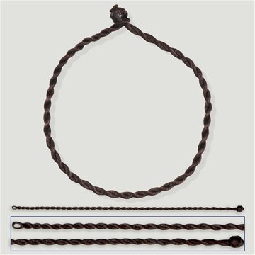 Cordón algodón trenzado marrón pulsera. 50cm. Grosor: 2mm