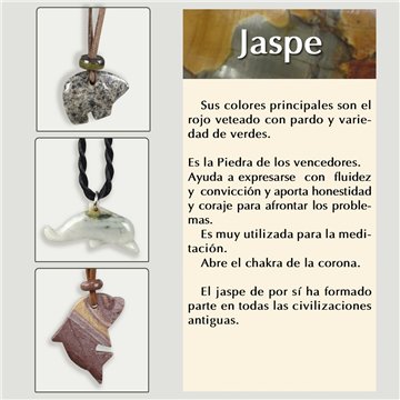 JASPER. Mineral Pendant. Dolphin Model