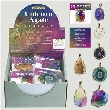 UNICORNE AGATE. Unicorn Agate Pendant. Assorted Colors and Shapes