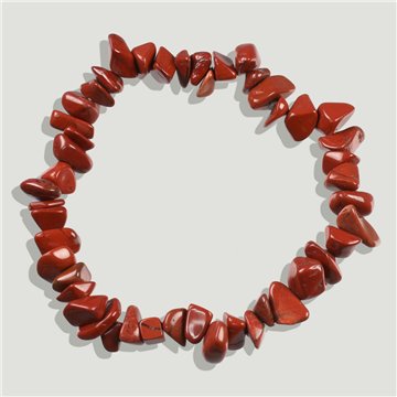 Pulsera Chip. 02. Mineral Jaspe Rojo