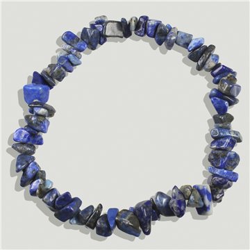 Pulsera chip elástica. Lapislázuli. 