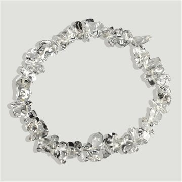 Stretch chip bracelet. Rock crystal.