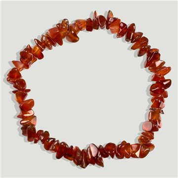 Stretch chip bracelet. Carnelian.