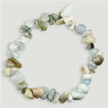 Pulsera chip elástica. Amazonita.