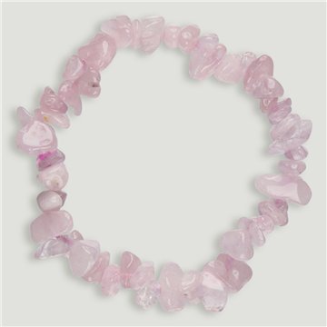 Stretch chip bracelet. Rose Quartz.