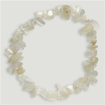 Pulsera chip elástica. Piedra Luna.