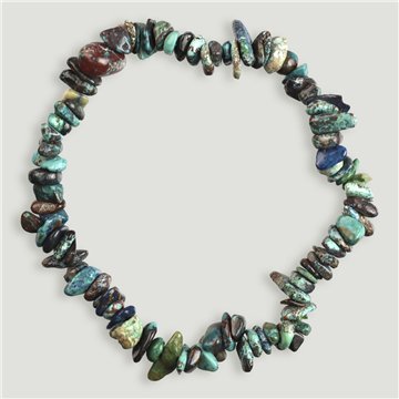 Stretch chip bracelet. Chrysocolla.
