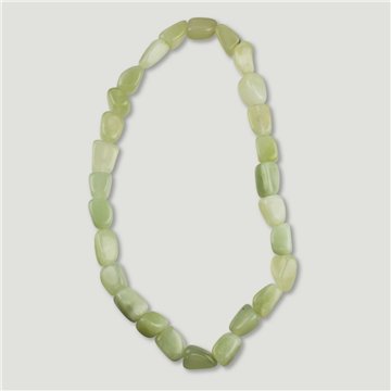 Collar mineral elástico rodado de 40cm. Jade Claro