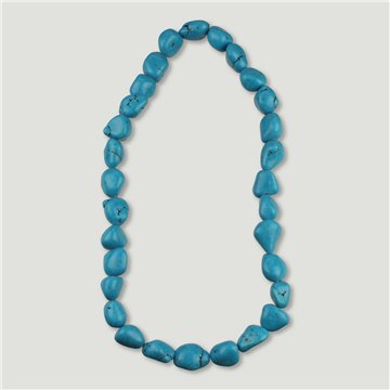 Collar mineral elástico rodado de 40cm. Turquenita