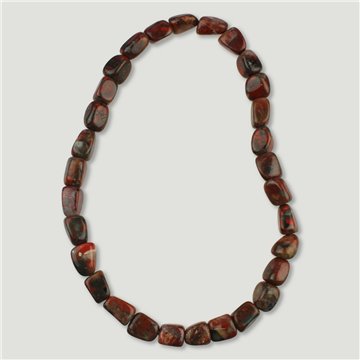 Collar mineral elástico rodado de 40cm. Jaspe sard