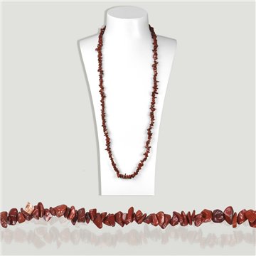 Collar Chip. 09. Jaspe Rojo - 90cm. aprox.
