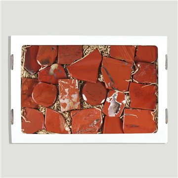 Caja. Jaspe Rojo. Chapas. 26x17cm