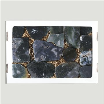Caja. Ágata Musgosa. Chapas. 26x17cm