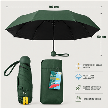 REPOSICIÓN. Paraguas Rain & Sun. C03 - Verde oscuro