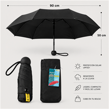 REMPLACEMENT. Parasol pluie et soleil. C05 - Noir