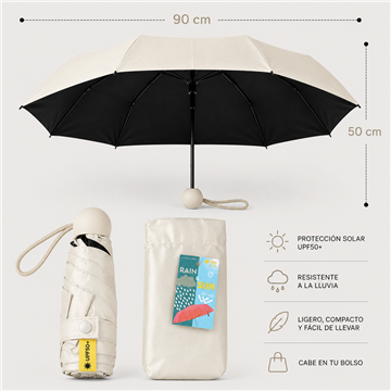 REMPLACEMENT. Parasol pluie et soleil. C09 - Blanc cassé