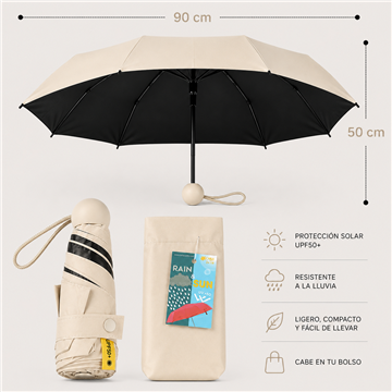 REPOSICIÓN. Paraguas Rain & Sun. C18 - Beige claro