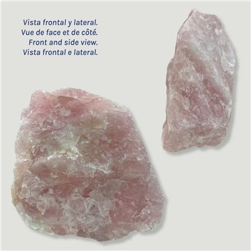 Grand Quartz Rose. 11,384 kg. 28x24x11 cm env.
