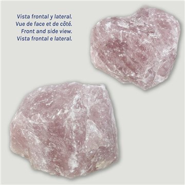 Grand Quartz Rose. 4,566 kg. 12x18x16 cm env.