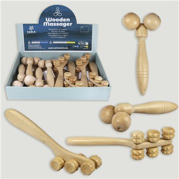 WOODEN MASSAGER. 2 Modelos madera. 18x8x4cm/23x5x4cm