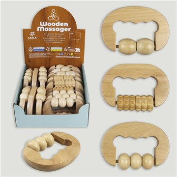 WOODEN MASSAGER. 3 Modelos madera. 11x8x2cm