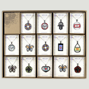MODA MIYUKI. Pack 15. Colar de contas. sortido